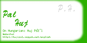 pal huj business card